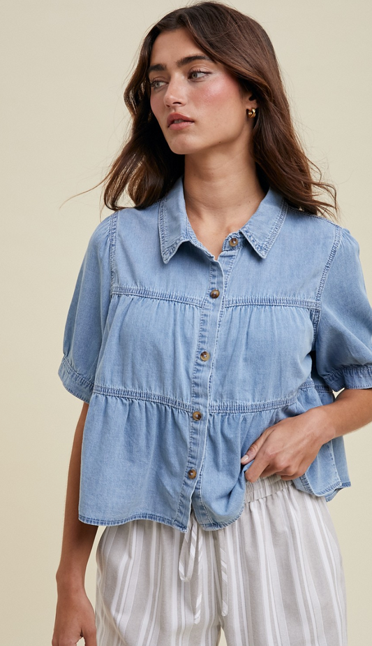 Denim Button Down Shirt