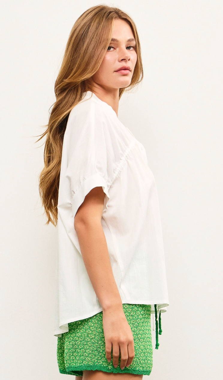 Tie Front Button Down Shirt