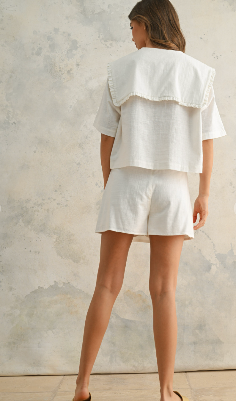 Penny Collared Shirt & Skirt Set of 2