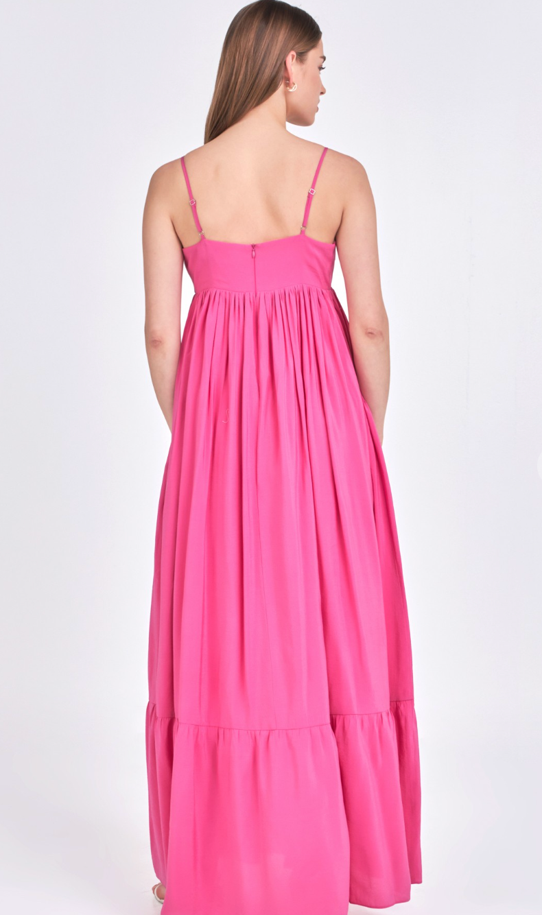 Pink Babydoll Maxi Dress