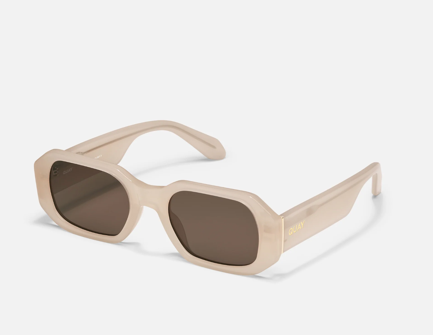 Hyped Up Quay Sunglasses - Bone Brown