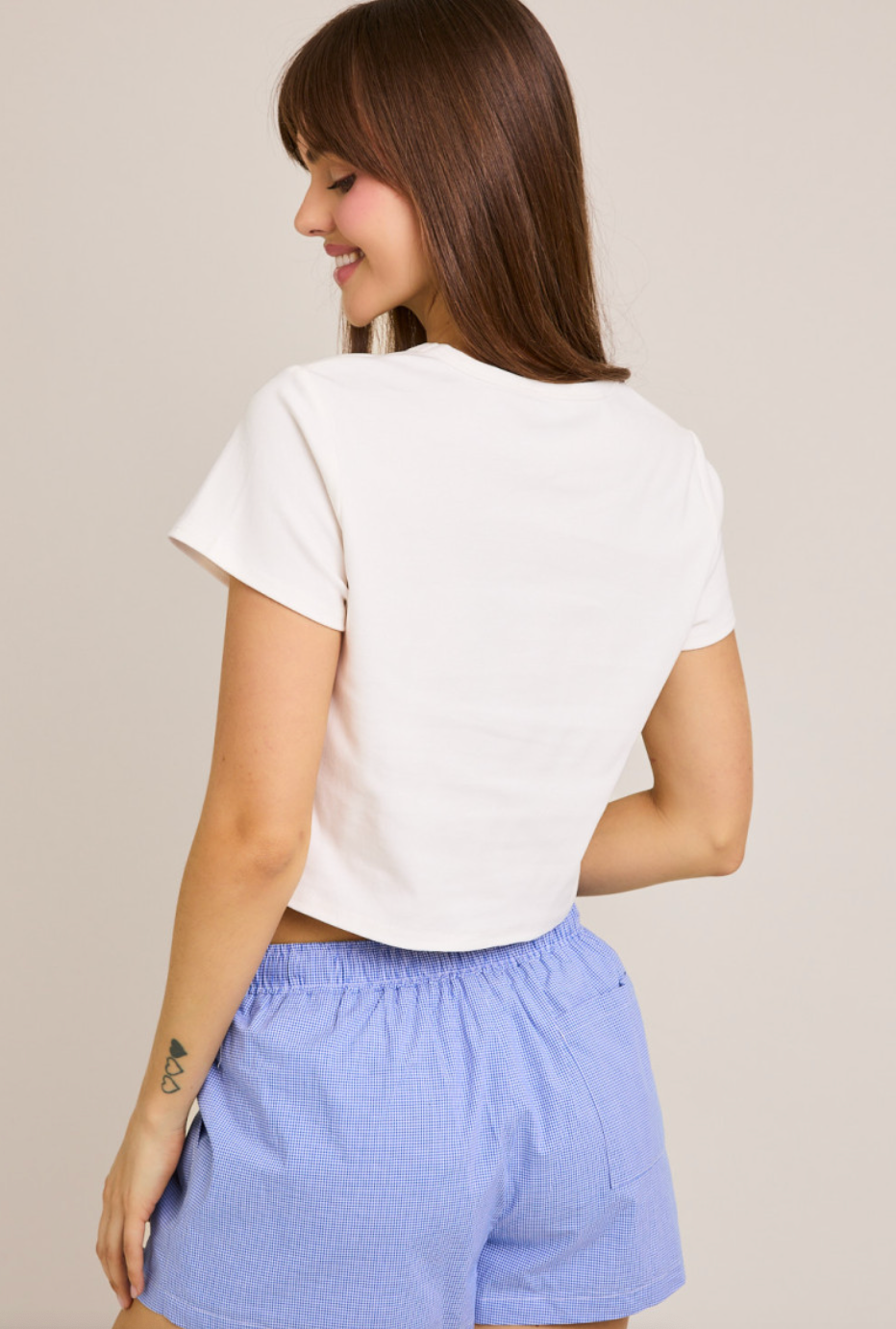 Contrast Bow T-shirt
