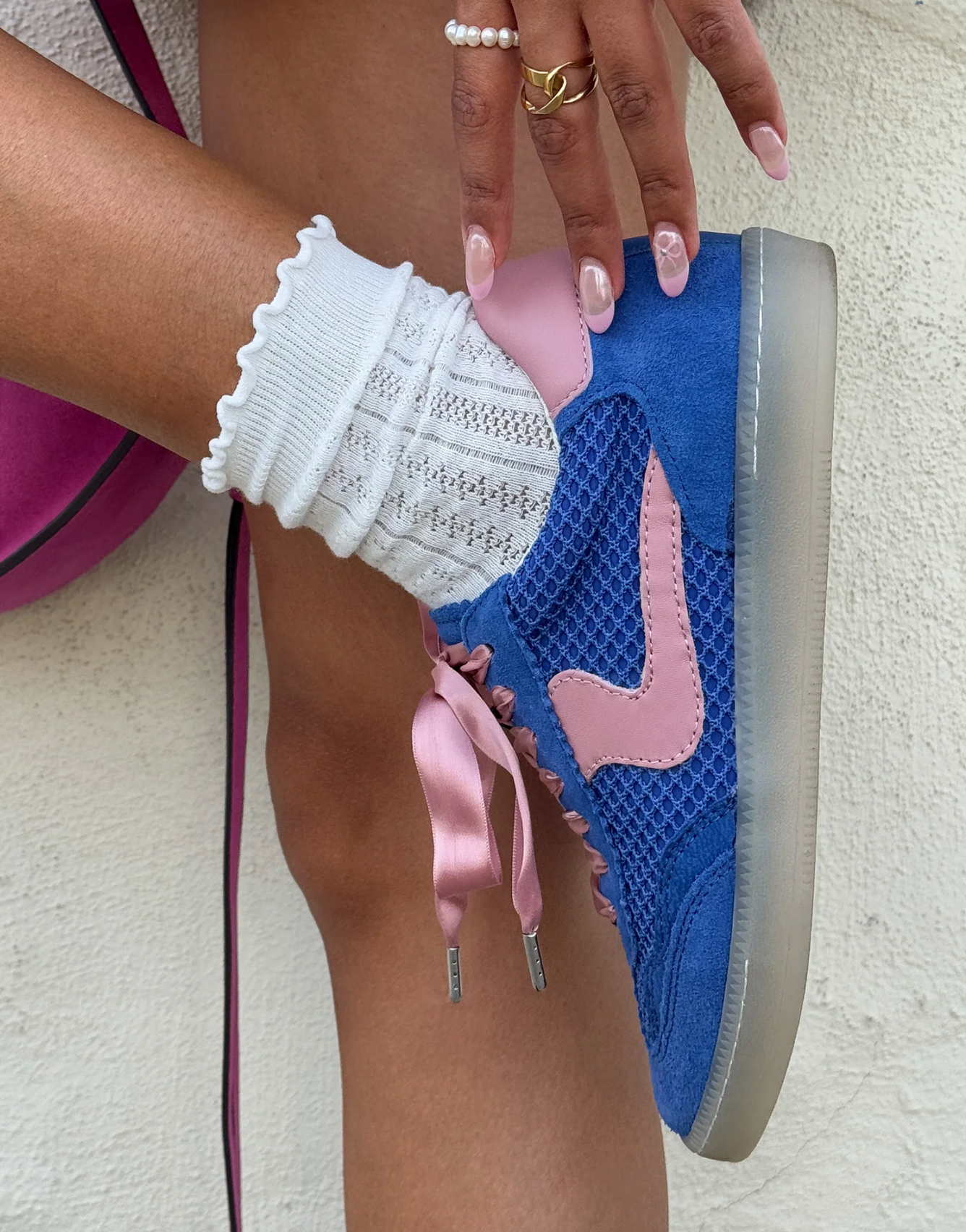 Dolce Vita Notice Blue Mesh Sneakers