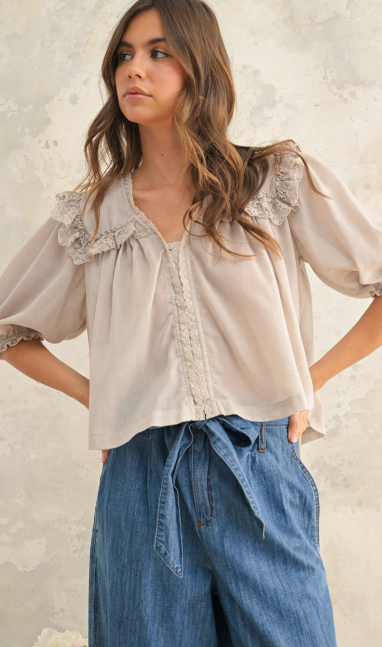 Veronica Lace Detail Blouse