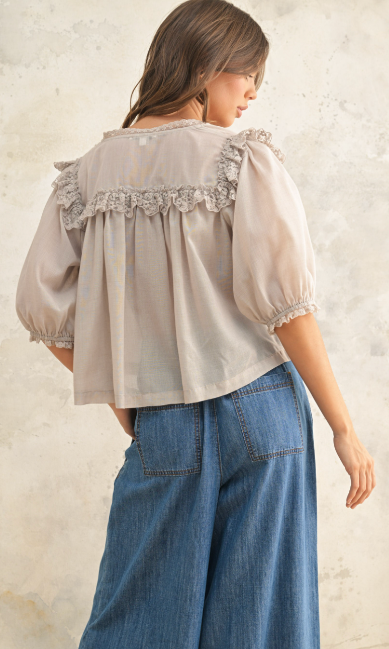 Veronica Lace Detail Blouse