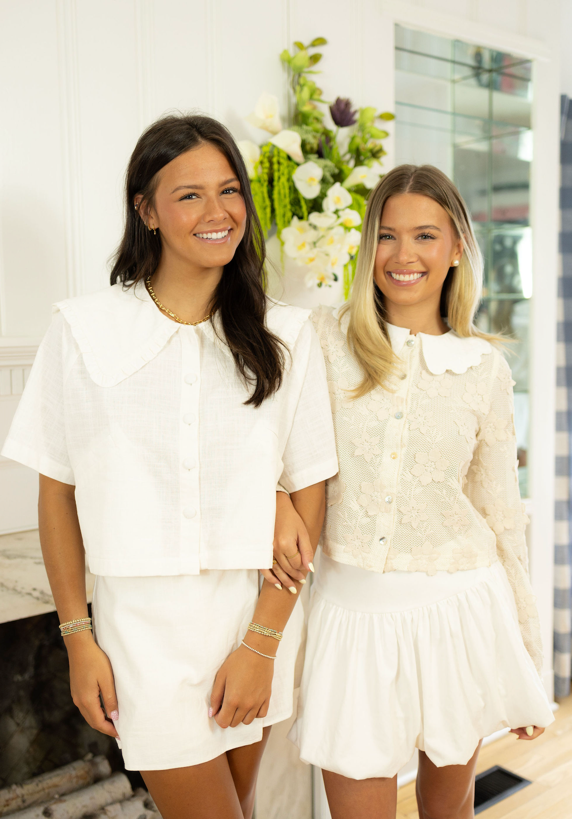 Penny Collared Shirt & Skirt Set of 2