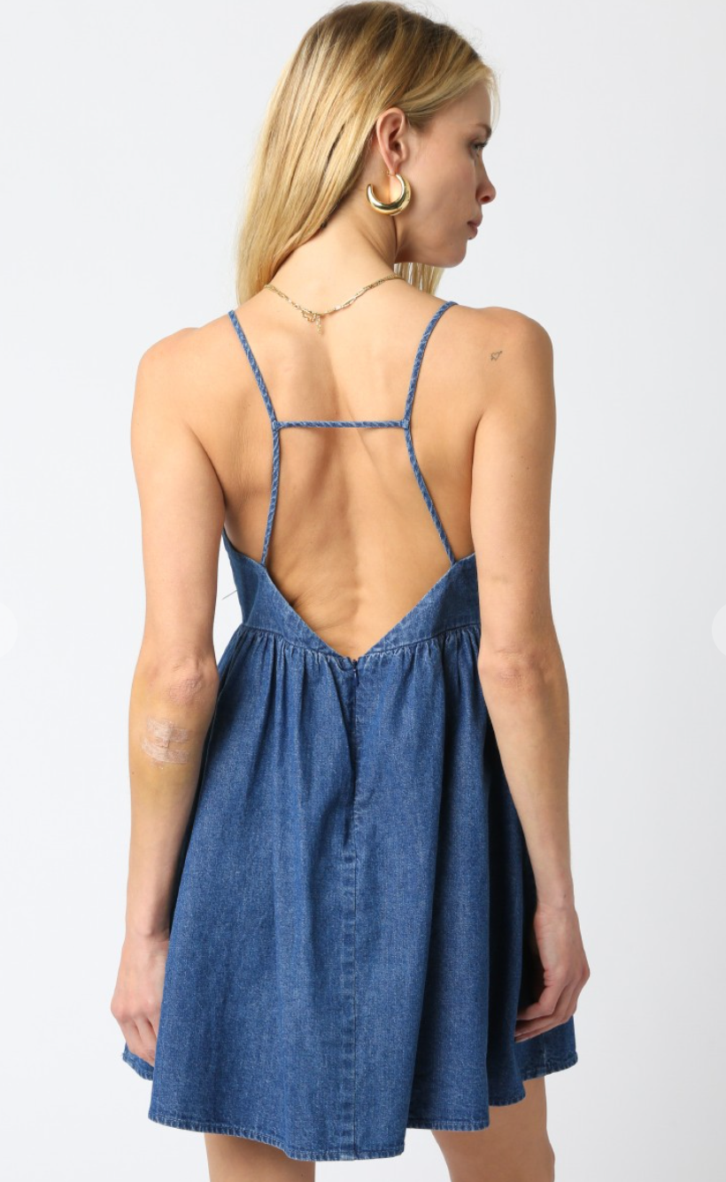 Lydia Denim Babydoll Dress