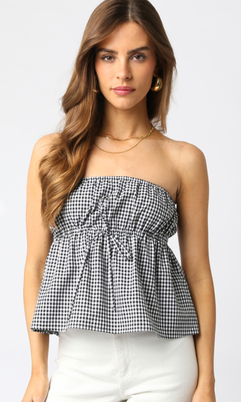 Brianna Checkered Top