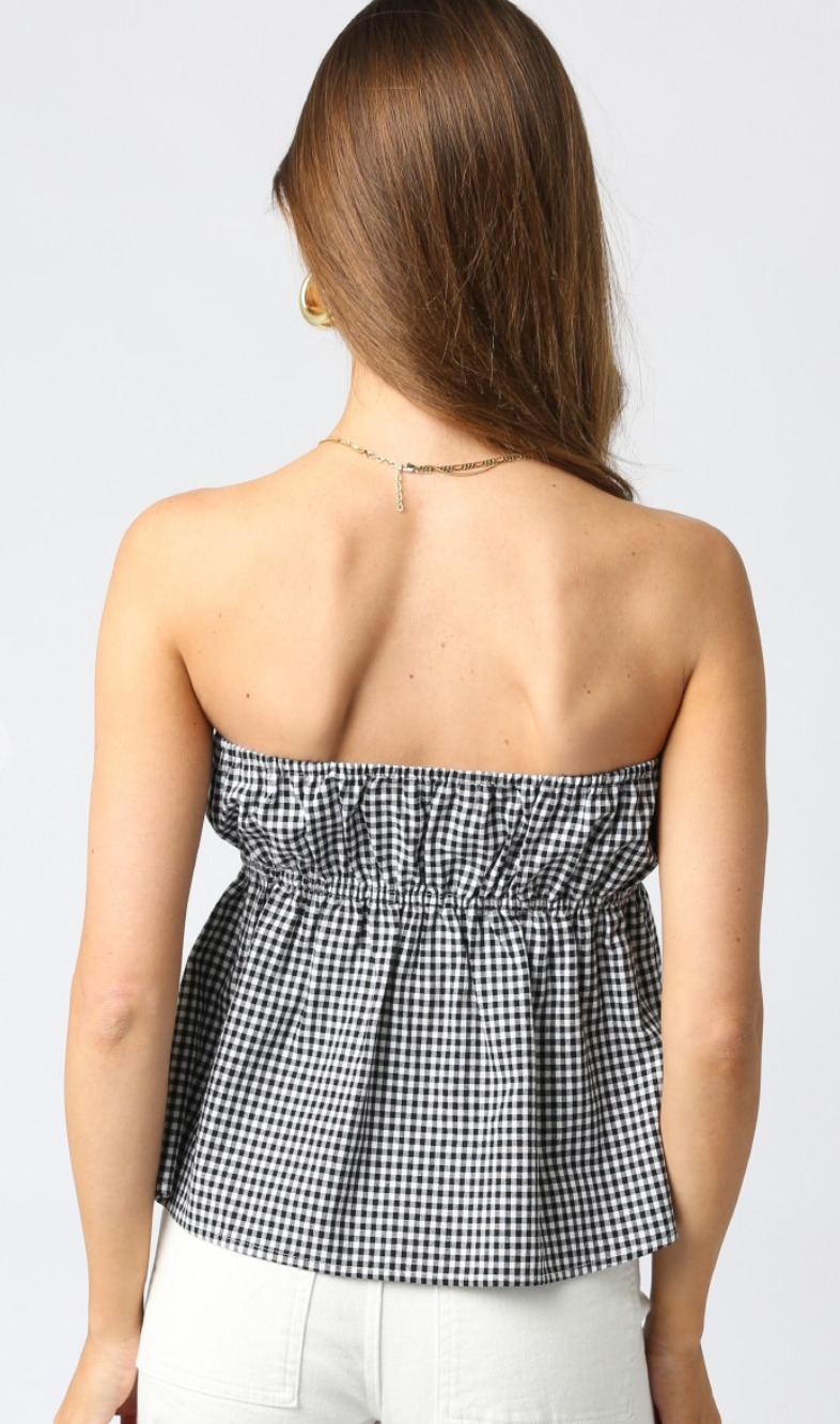 Brianna Checkered Top