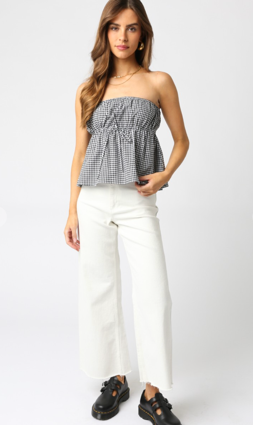 Brianna Checkered Top