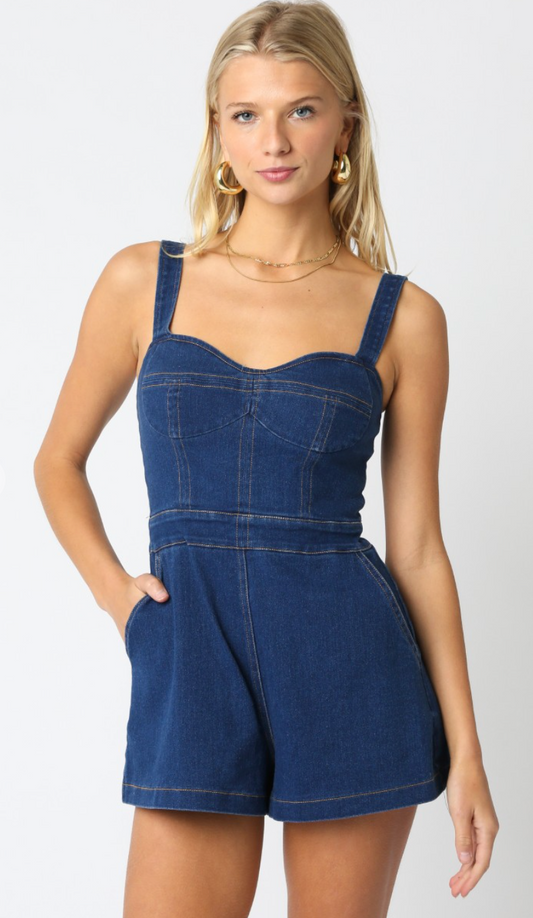 Sierra Denim Romper