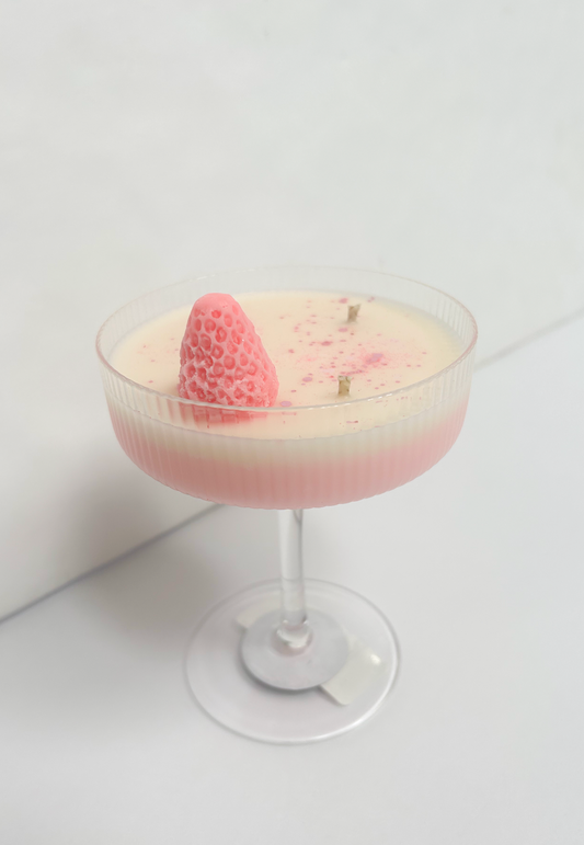 Strawberries & Cream Martini Candle