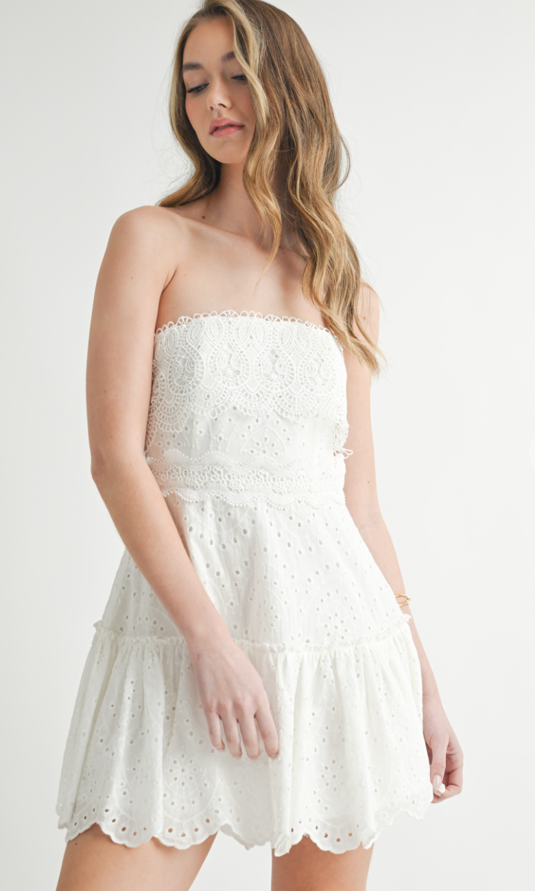 Ana Strapless Lace Dress
