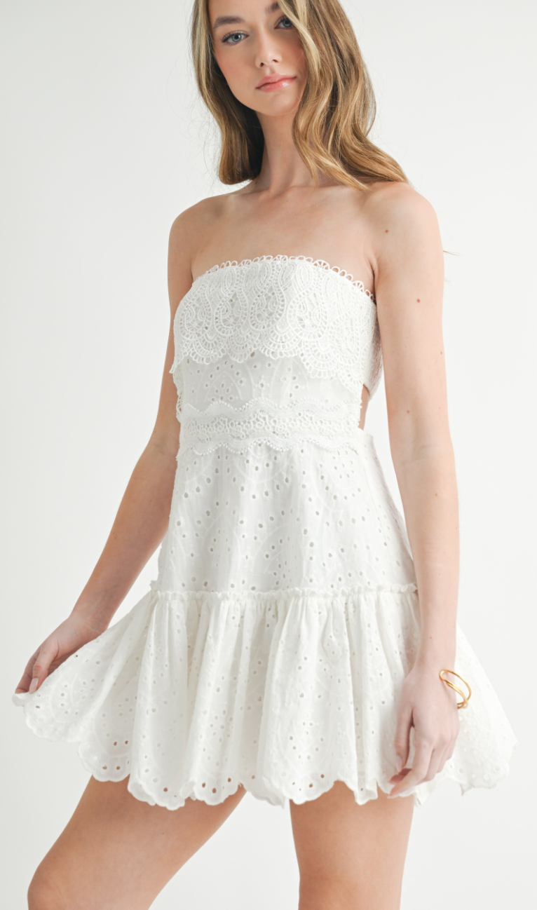 Ana Strapless Lace Dress