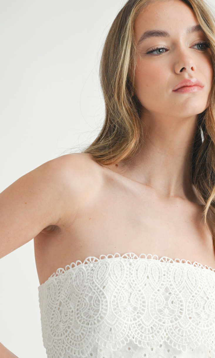 Ana Strapless Lace Dress