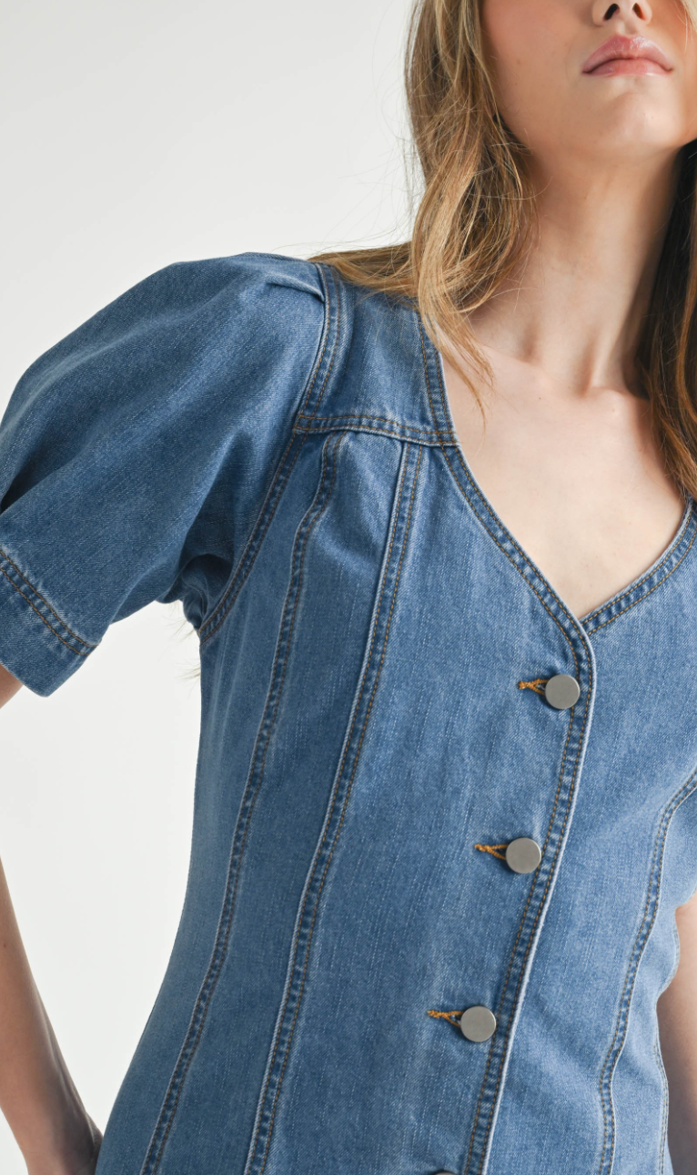 Denim Button Down Dress