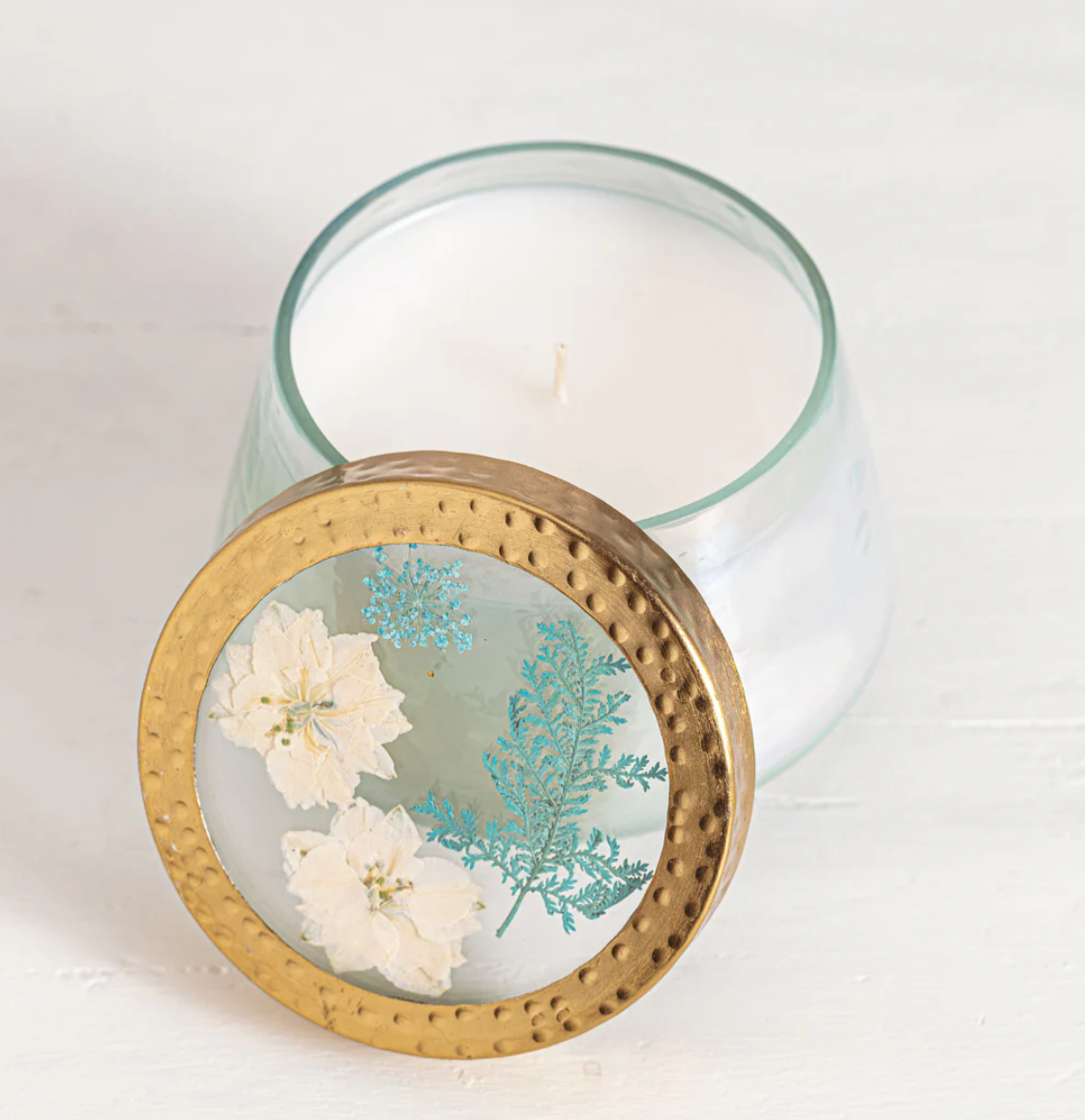 Pacific Coast Pressed Floral Candle - M