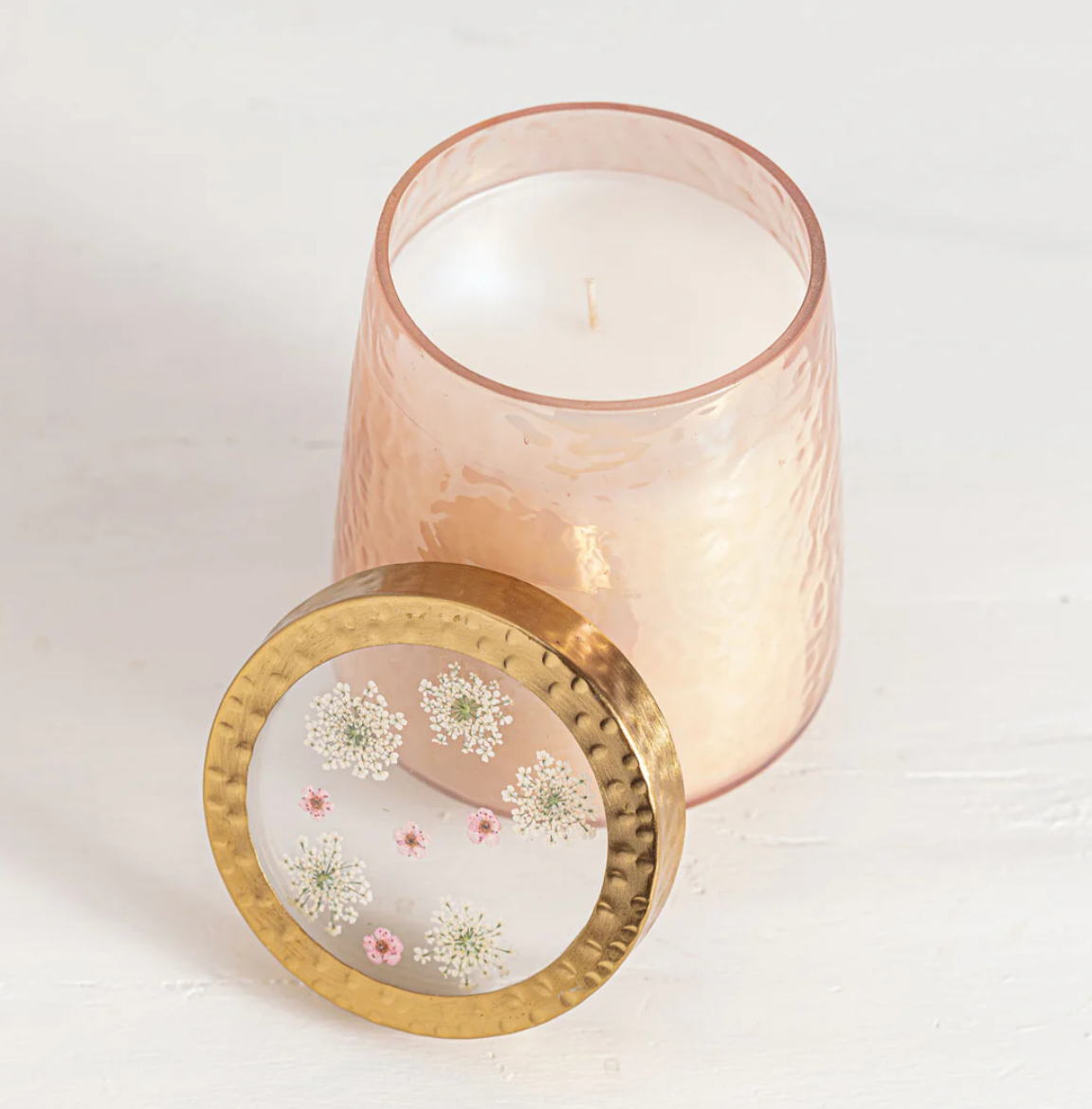 Rose & Oud Pressed Floral Candle - T
