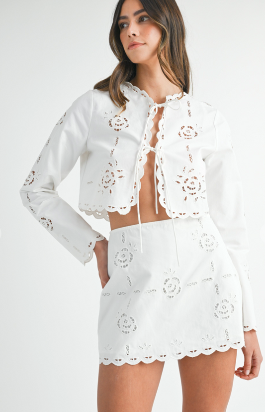 Bre Embroidered Jacket & Skirt Set of 2