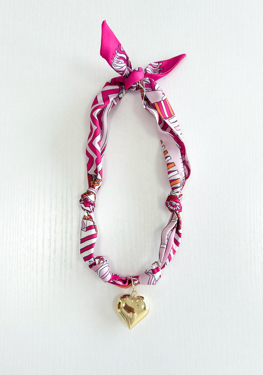 Cassidy Heart Scarf Necklace