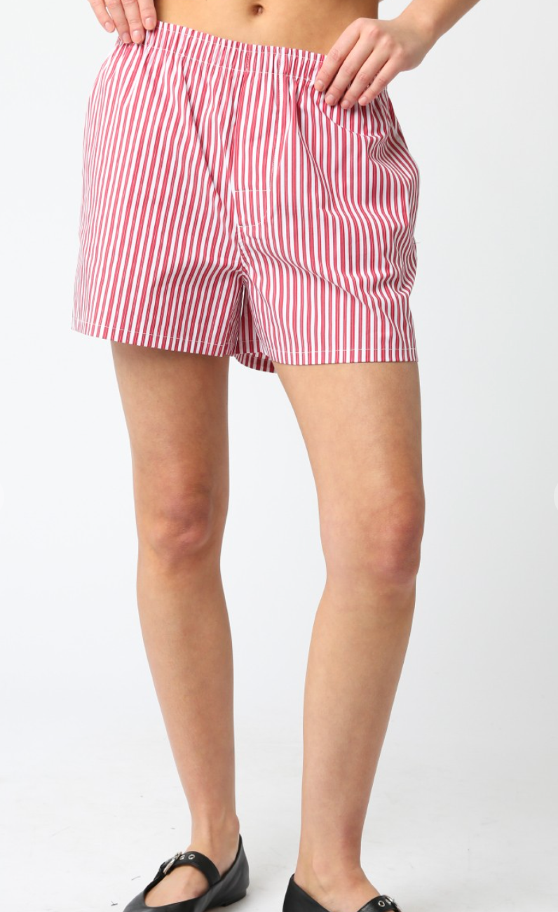 Red Stripe Boxer Shorts