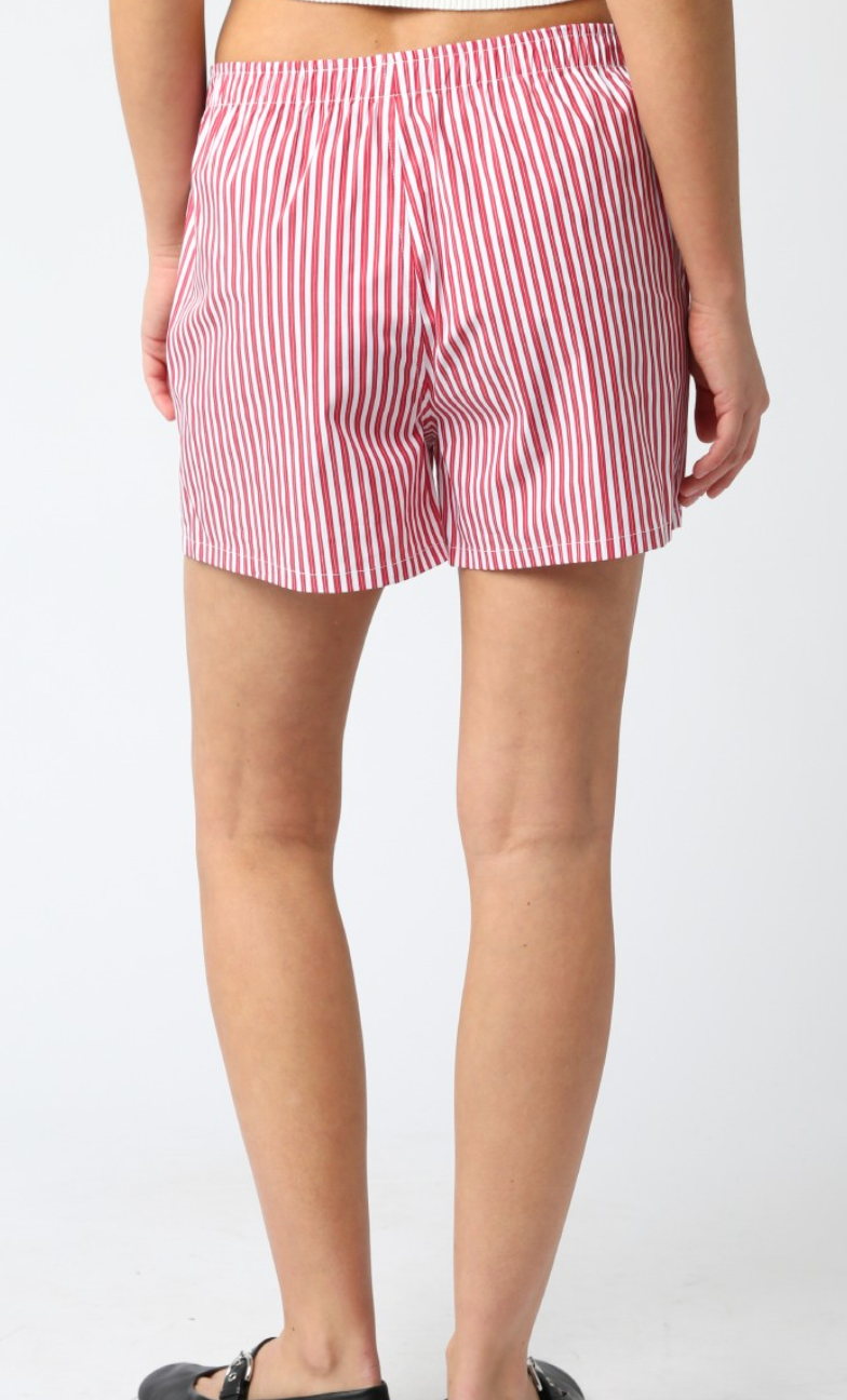 Red Stripe Boxer Shorts
