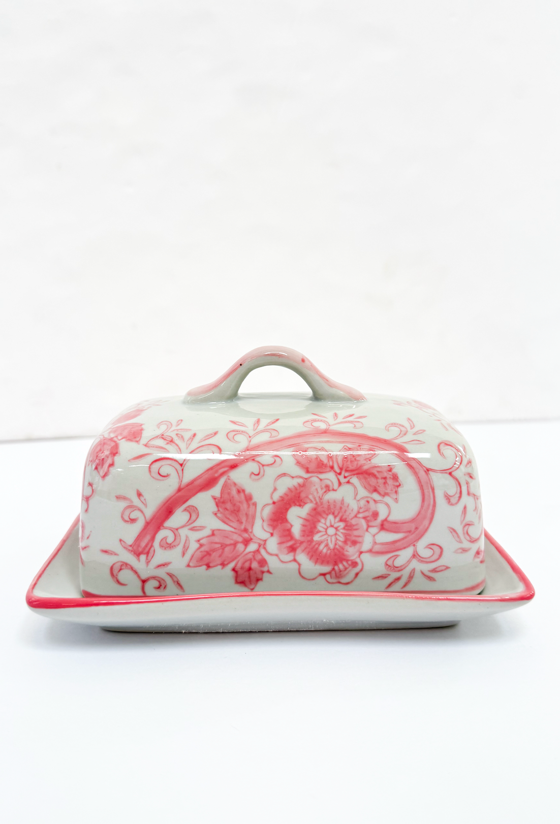 Floral Design Butter Dish