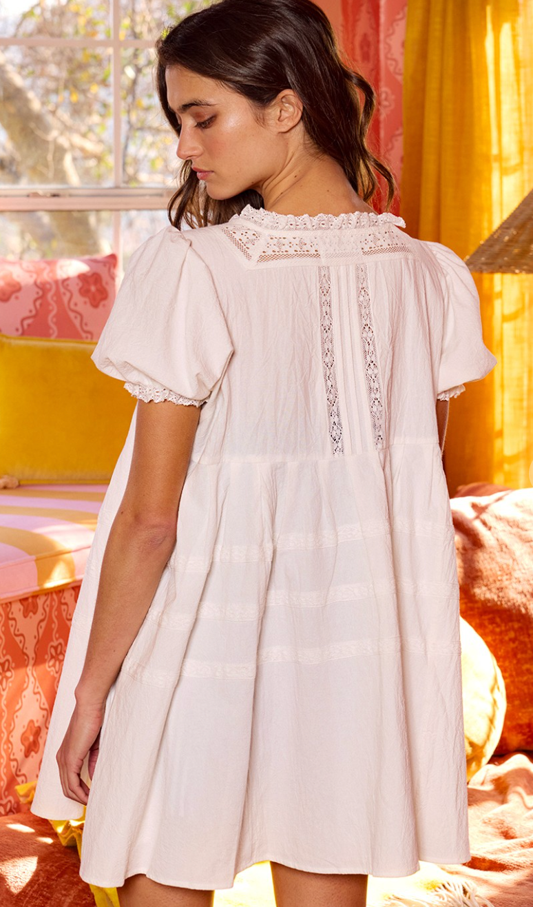 Ribbon Lace Trim Dress
