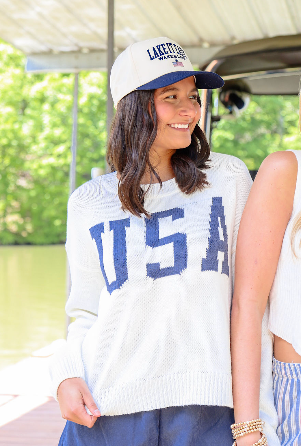 Lake It Easy Trucker Hat Navy