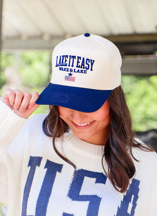 Lake It Easy Trucker Hat Navy