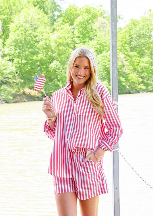 Billie Stripe Shirt & Shorts Set of 2