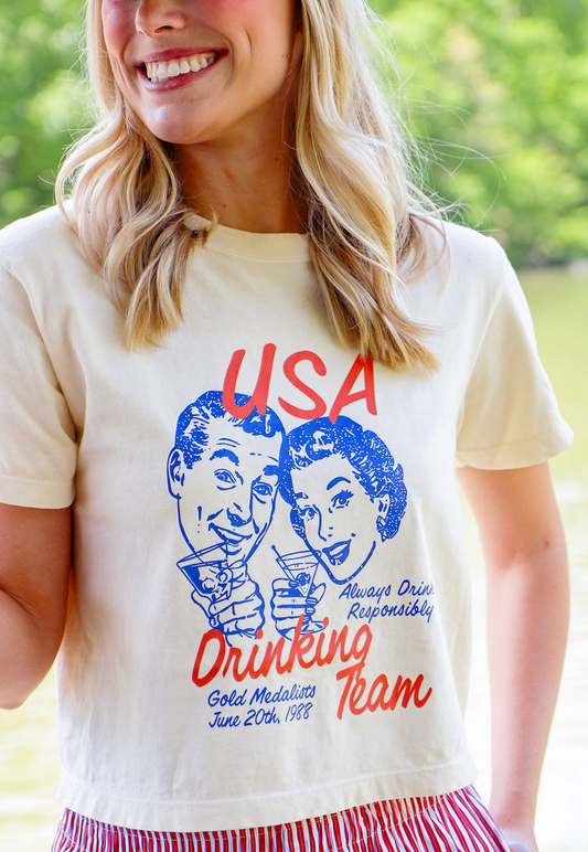 USA Drinking Team Graphic T-shirt
