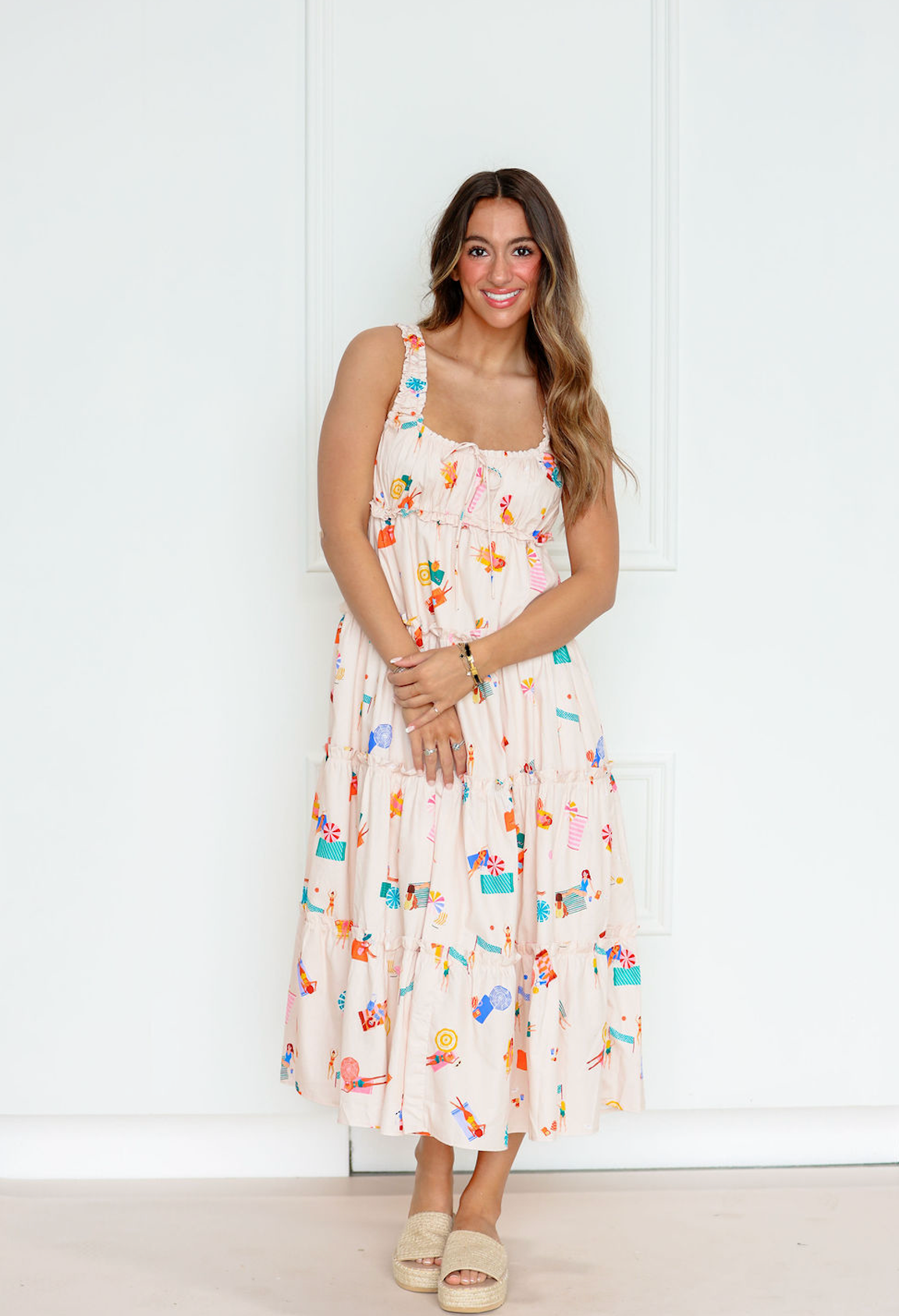 Fun in the Sun Babydoll Midi Dress