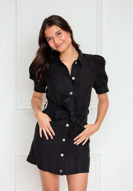 Tegan Black Denim Dress