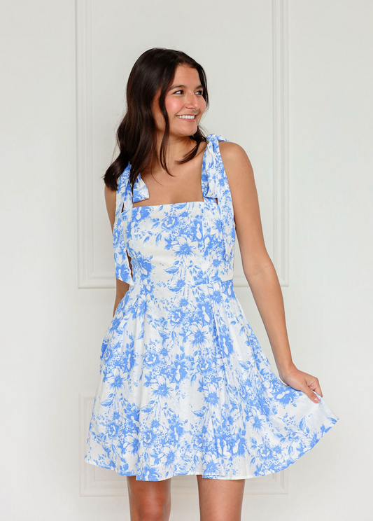 Alice Tied Shoulder Floral Dress