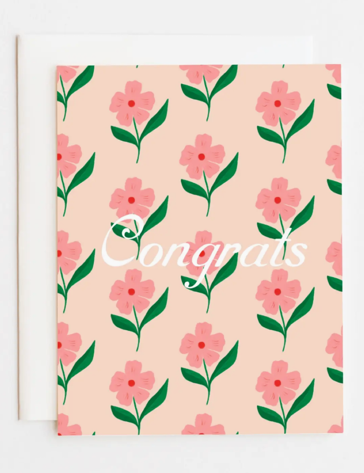 Congrats Block Flower Card
