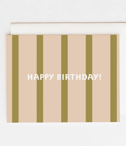 Happy Birthday Stripe Card