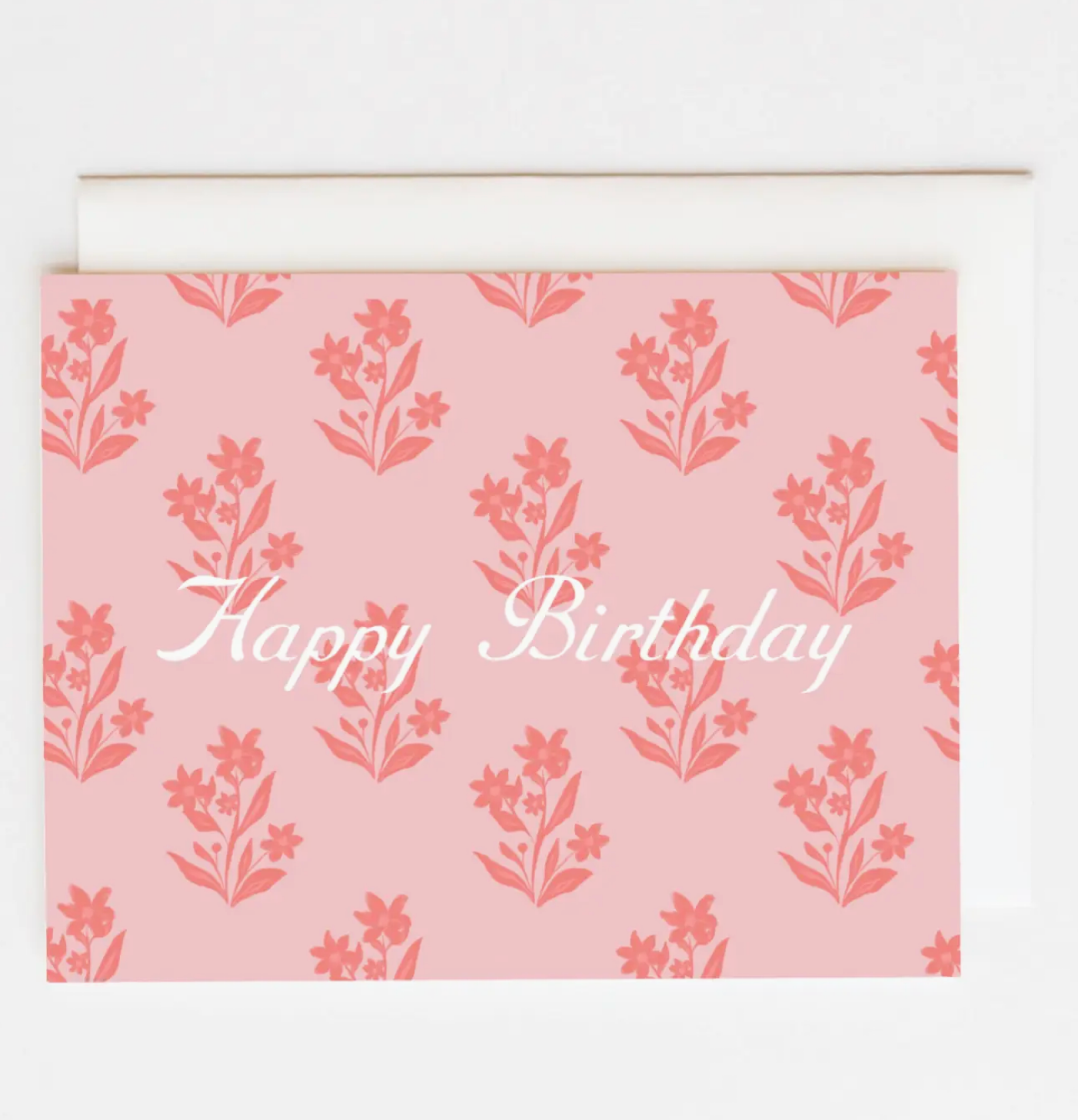 Pink Happy Birthday Block Card