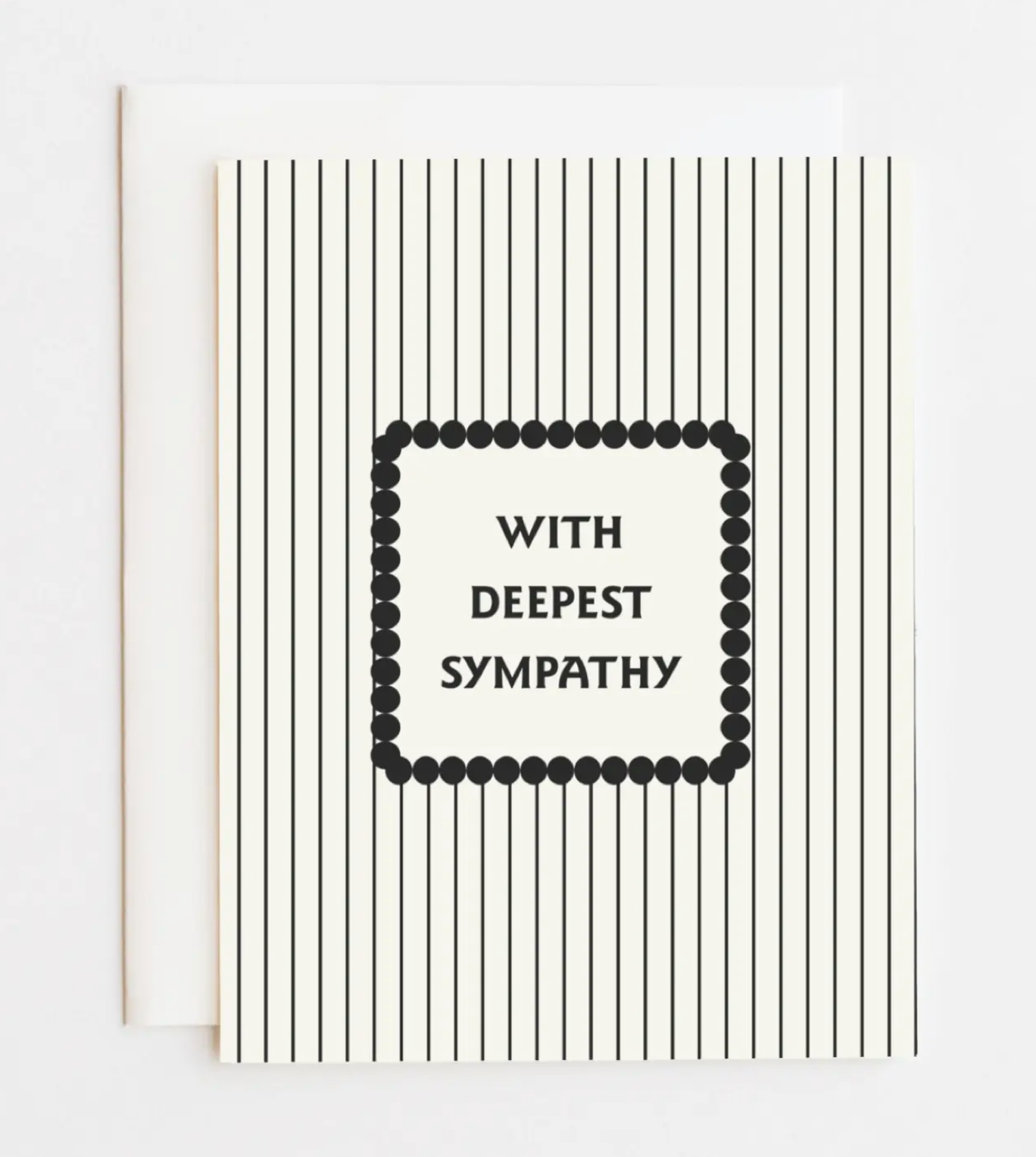 With Sympathy Stripe Card