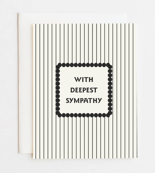 With Sympathy Stripe Card