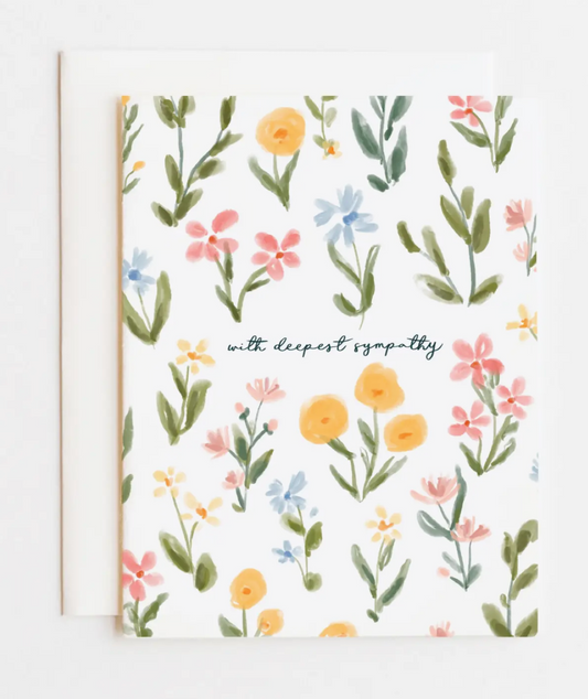 With Sympathy Wildflower Card
