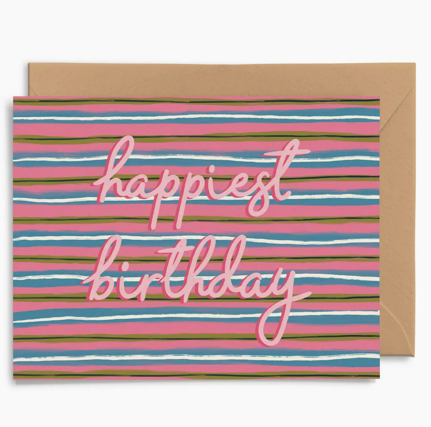 Happiest Birthday Stripe Card