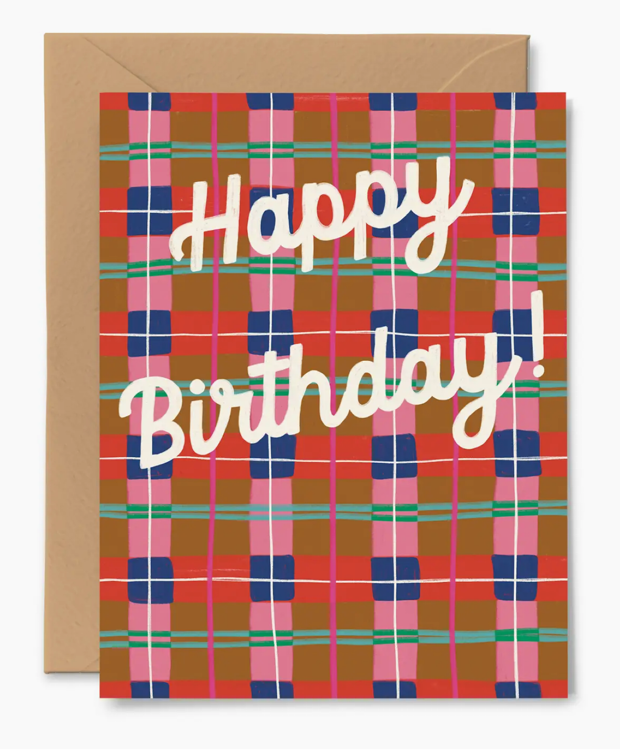 Happy Birthday Plaid Card