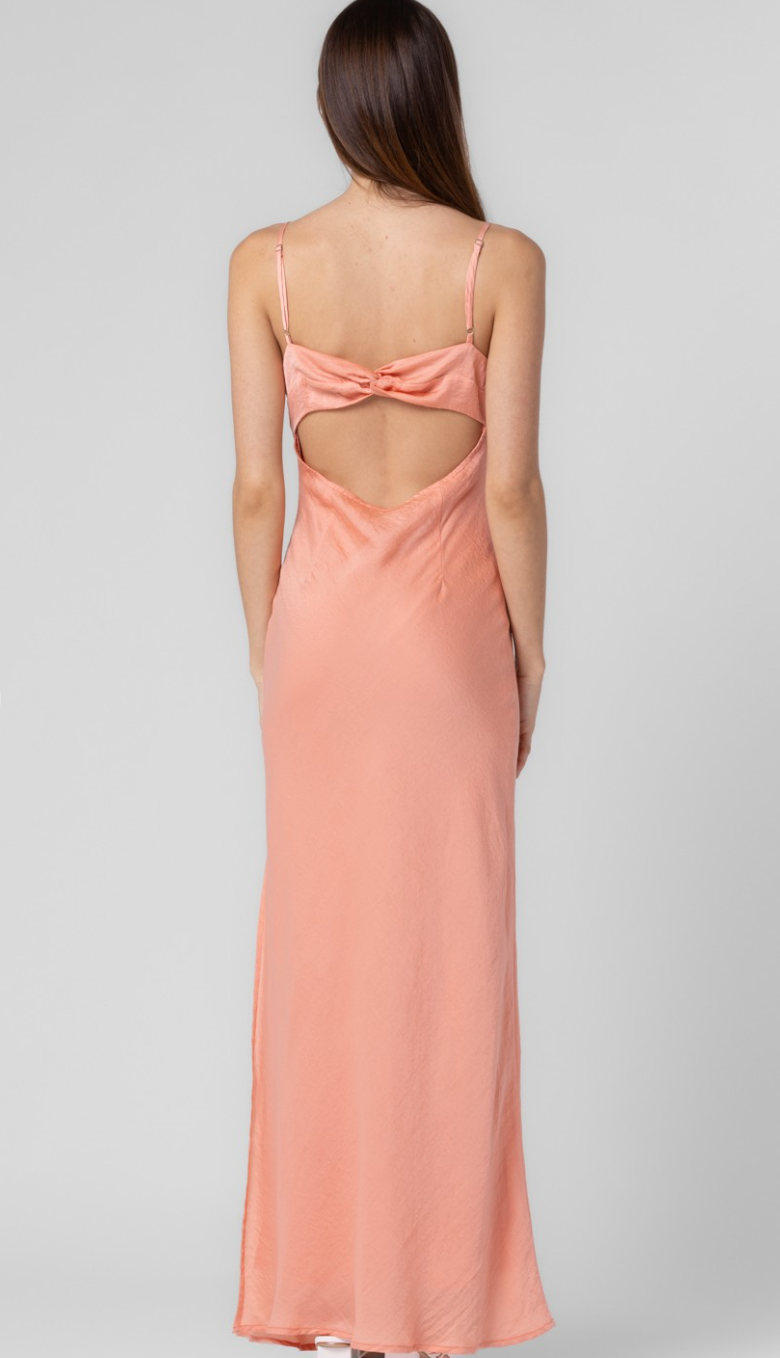 Apricot Cami Satin Maxi Dress