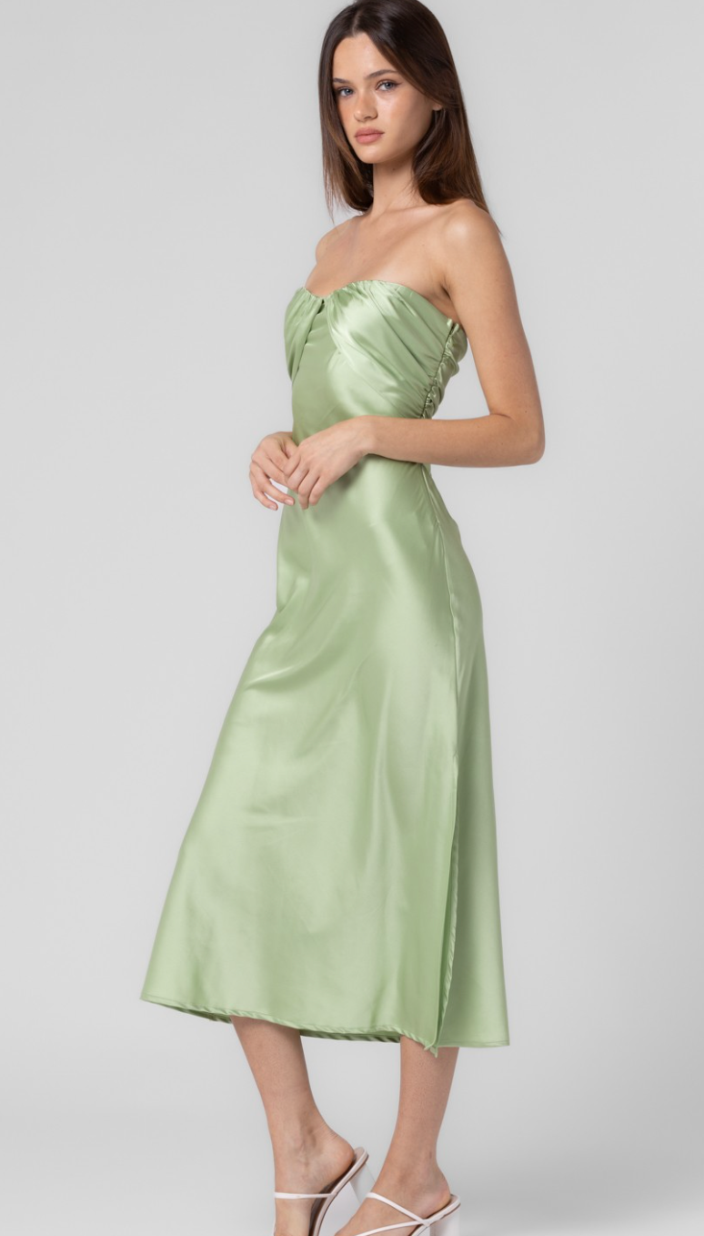Satin Sweetheart Strapless Dress