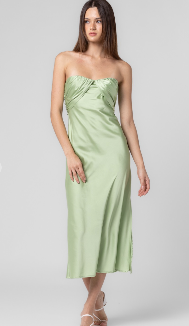 Satin Sweetheart Strapless Dress