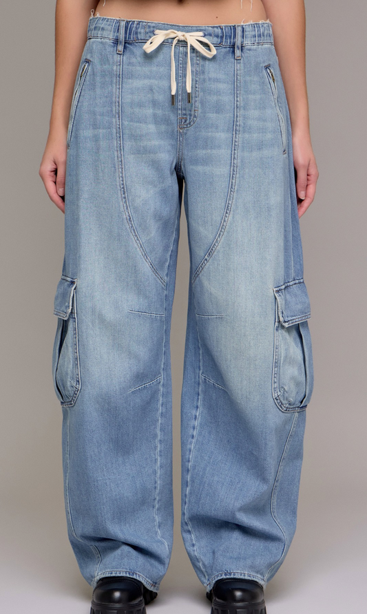 Cargo Barrel Leg Jeans