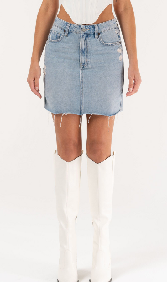 Peyton Light Denim Mini Skirt