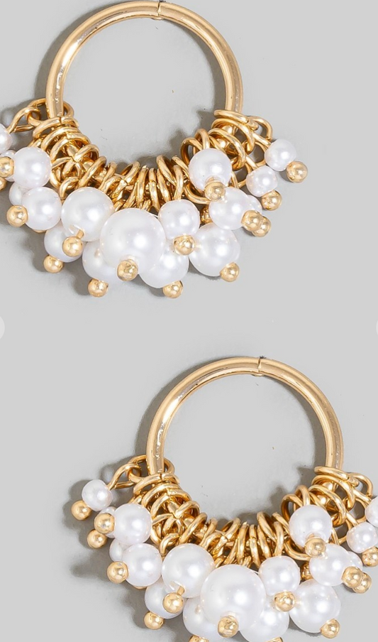 Fringe Pearl Earrings