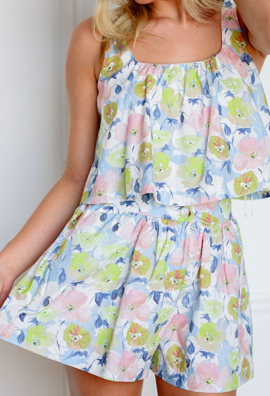 Floral Printed Tank & Shorts Set of 2
